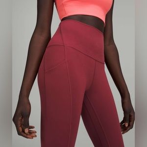 Lululemon Align HR pant 25” *Pockets Size:0 Color:MLWI (mulled wine)